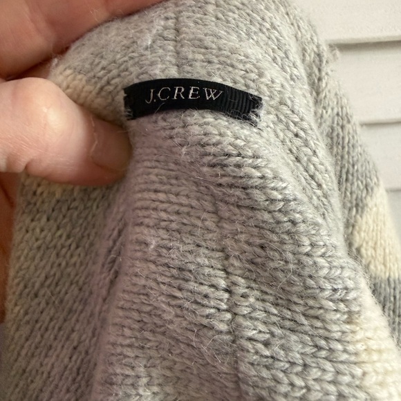 J. Crew Gray and White Polka Dot Infinity Scarf - Picture 2 of 3